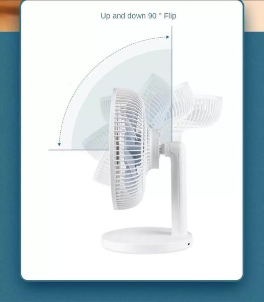 Imagem de Ventilador de mesa Wokex Recarregável Silencioso Portátil Mini Stand Branco