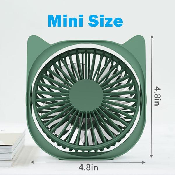 Imagem de Ventilador de mesa YUNLOVXEE Cute Kitty USB Mini 165 ml de 3