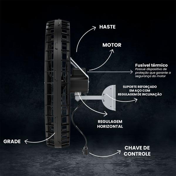 Imagem de Ventilador de Parede 1m Ventisol Preto 220V