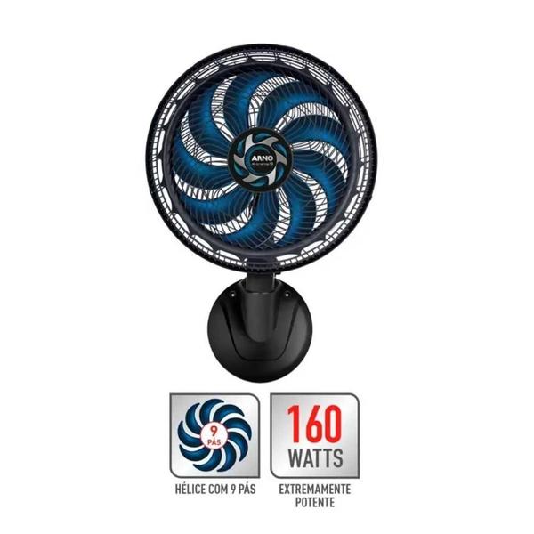 Imagem de Ventilador De Parede Arno 40Cm X-Treme 9 Ve9P Preto 127V