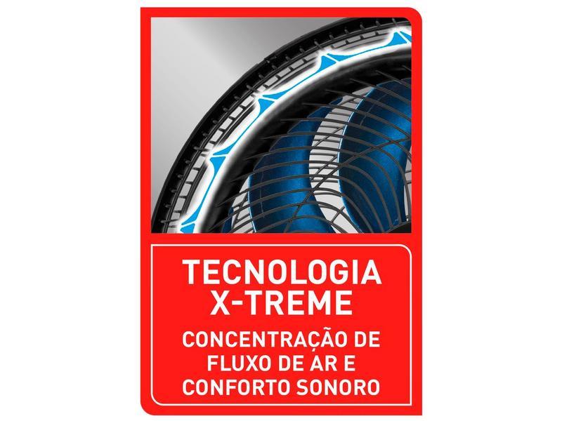 Imagem de Ventilador de Parede Arno X-Treme 40cm 9 Pás 3 Velocidades Preto e Azul Escuro