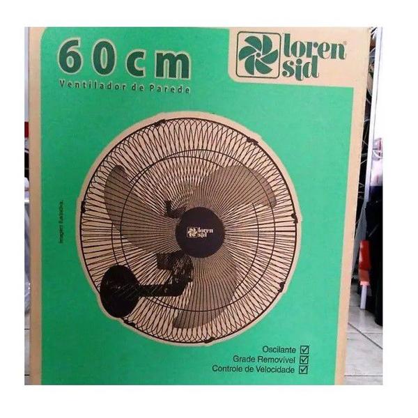 Imagem de Ventilador De Parede Com Controle Remoto Tufão 60cm Preto Bivolt Loren Sid