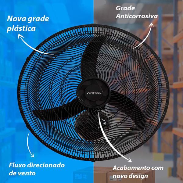 Imagem de Ventilador de Parede Oscilante 50 CM 130W New Comercial VENTISOL