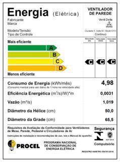 Imagem de Ventilador De Parede Super Delta 65 cm Bivolt Preto230 W