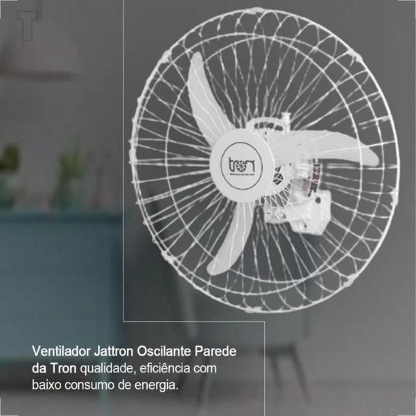 Imagem de  Ventilador De Parede Tron Oscilante Bivolt 50cm C1 At Branco 140W 51.01-1124