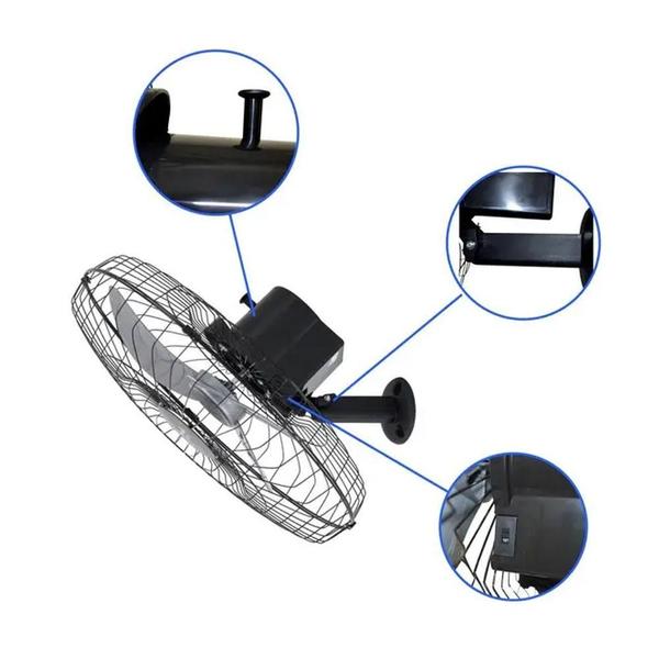 Imagem de Ventilador de Parede Tufão Loren Sid 60 CM Preto