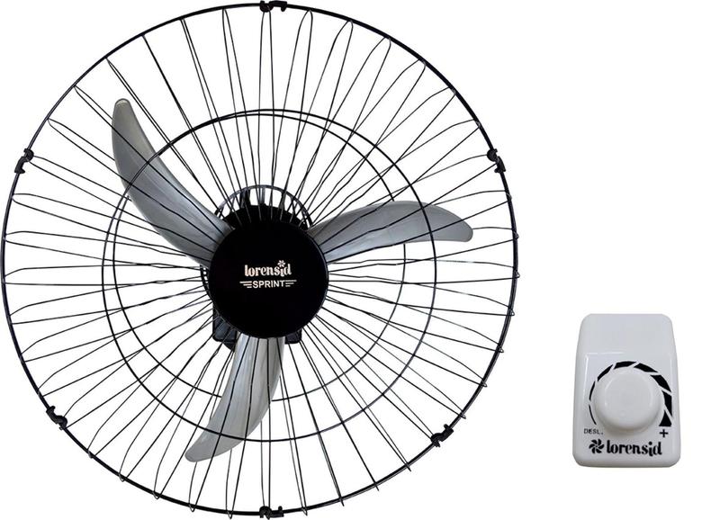 Imagem de Ventilador de Parede Tufão Sprint 60cm M3 Preto Bivolt - Lorensid