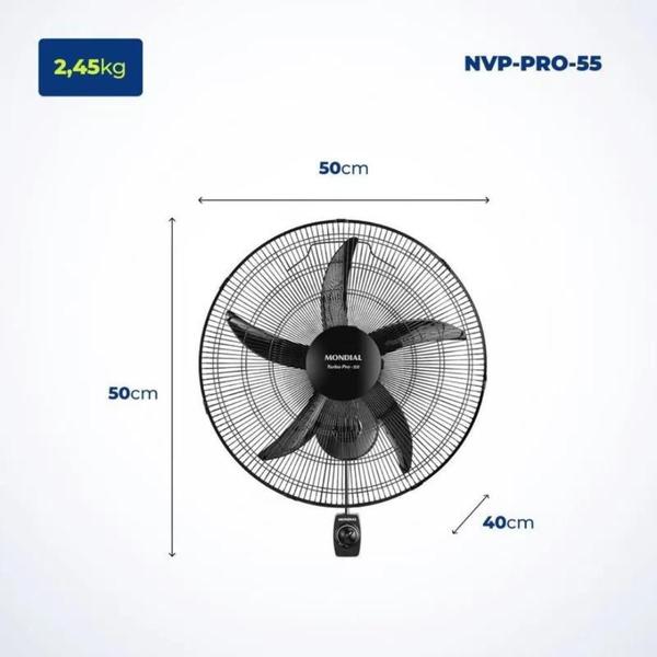 Imagem de Ventilador de Parede Turbo Pro NVP-PRO-50 50cm 150W Preto