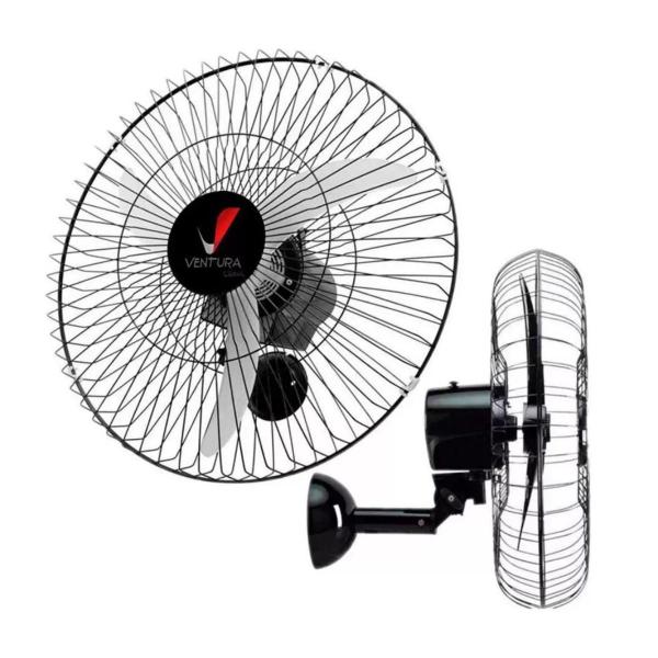 Imagem de Ventilador de parede venti delta oscilante preto com 3 pás 60cm 150w