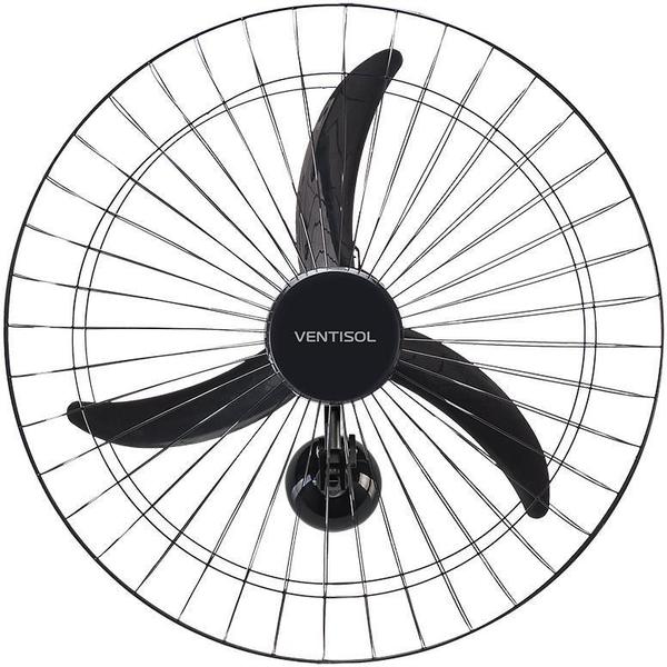 Imagem de Ventilador de Parede Ventisol New 60cm com 147W e 3 Pás Preto 127V