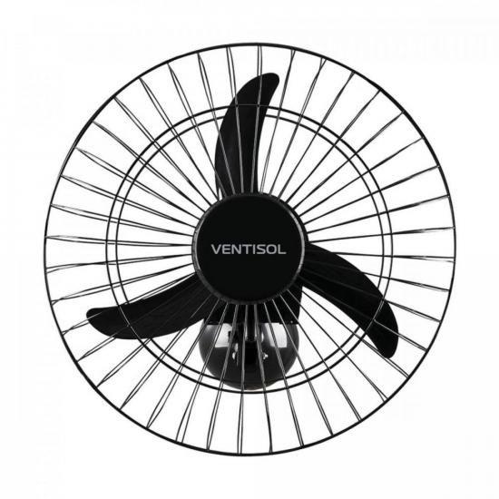 Imagem de Ventilador de Parede Ventisol Oscilante 50cm Aço Preto Bivolt