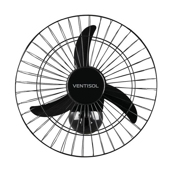 Ventilador de Parede Ventisol Oscilante 50cm Preto Grade Aco Bivolt 127v/220v Ventilador de Parede Ventisol Oscilante 50cm Preto Grade Aco Bivolt 127v/220v