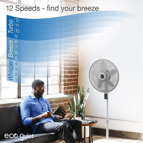 Imagem de Ventilador de pedestal Lasko EcoQuiet Oscillating Whisper Quiet DC Motor