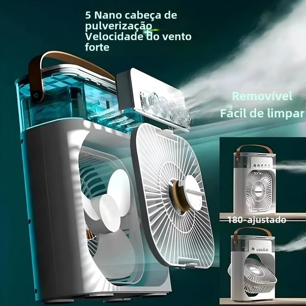 Imagem de Ventilador de Refrigeração, Ar Condicionado, Desktop, Dormitório, Mini Chiller USB, 5 Buracos Spray