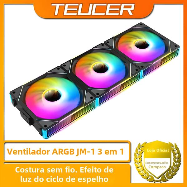 Imagem de Ventilador de Resfriamento ARGB 360mm - 800-2000 RPM PWM - Efeito de Luz Espelhado Teucer JM-1