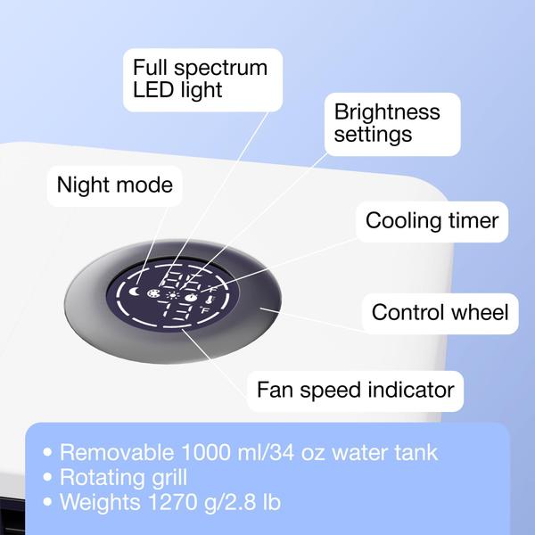 Imagem de Ventilador de resfriamento Evapolar EvaLight PLUS para acampamento de mesa/carro branco