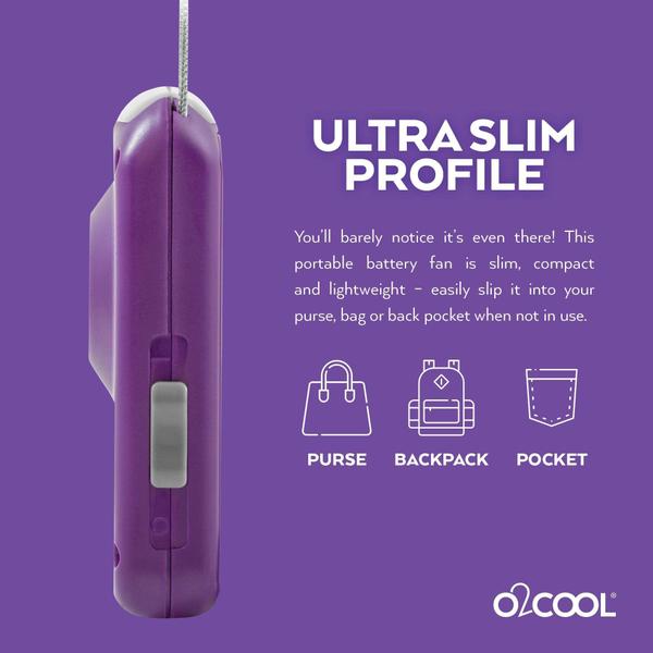 Imagem de Ventilador de resfriamento O2COOL Neck Personal Travel Battery Purple