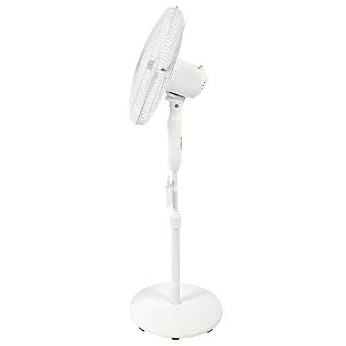 Imagem de Ventilador de suporte oscilante Hurricane Supreme com controle remoto 16 pol. - Branco