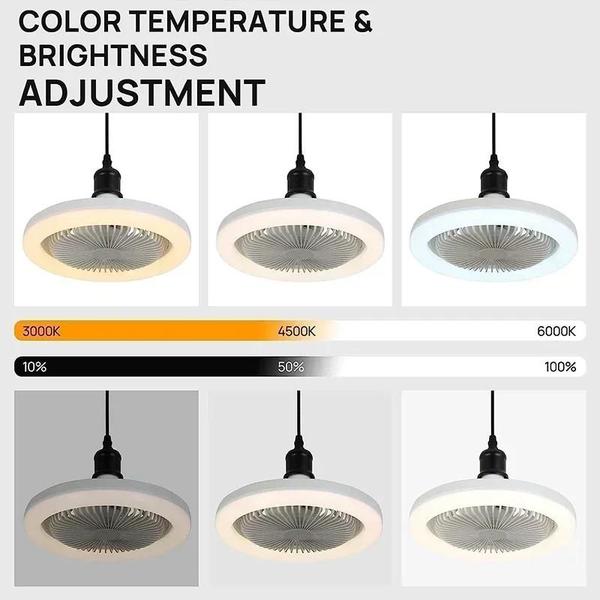 Ventilador de Teto 2 em 1 Lâmpada LED Controle Remoto 48W - Vijodi Imagem de Ventilador de Teto 2 em 1 Lâmpada LED Controle Remoto 48W