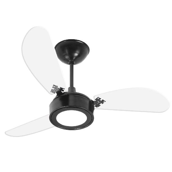 Imagem de Ventilador de Teto 3 Pás 130W Preto NEW CRISTAL LED VENTI-DELTA