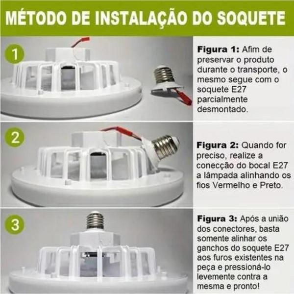 Imagem de Ventilador De Teto 36w Com Luzes Integradas E27 Remote Teto