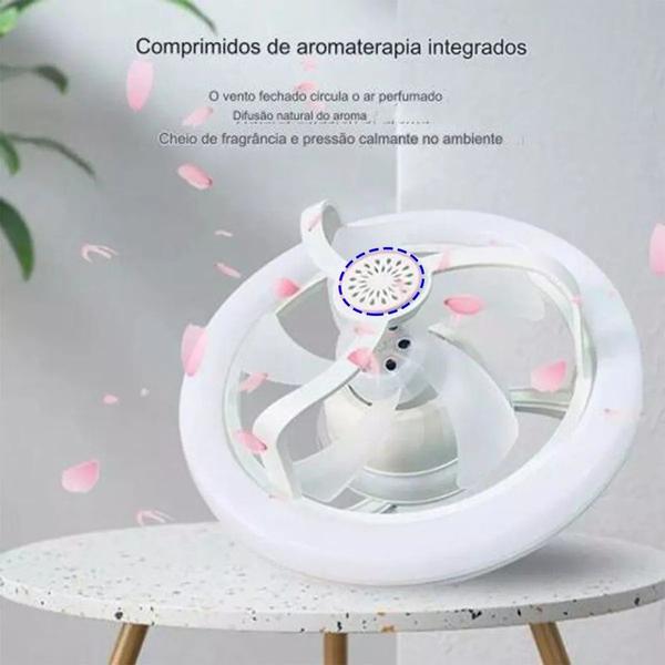 Imagem de Ventilador de Teto 50W com Luz RGB Integrada e Controle Remoto: Design e Tecnologia!