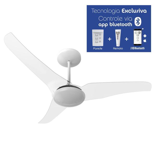 Imagem de Ventilador De Teto Aliseu Slim Cristal Bluetooth+Remot+Pared