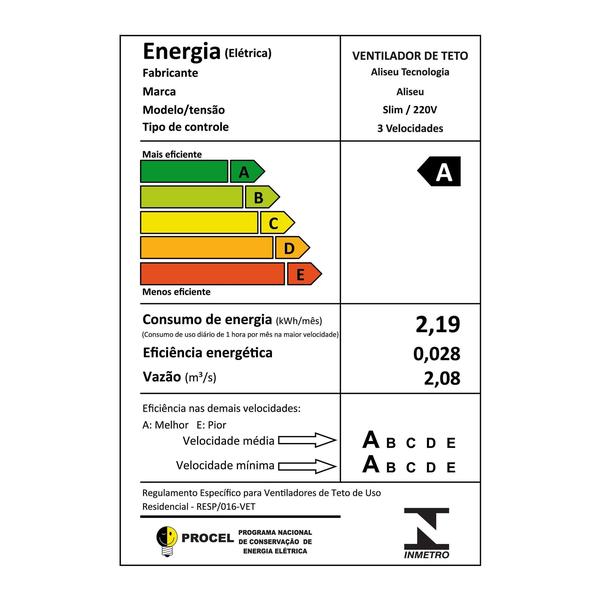 Imagem de Ventilador De Teto Aliseu Slim Cristal Controle De Parede