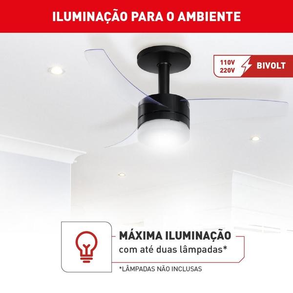 Imagem de Ventilador de Teto Arno Ultimate Bivolt Preto VX14