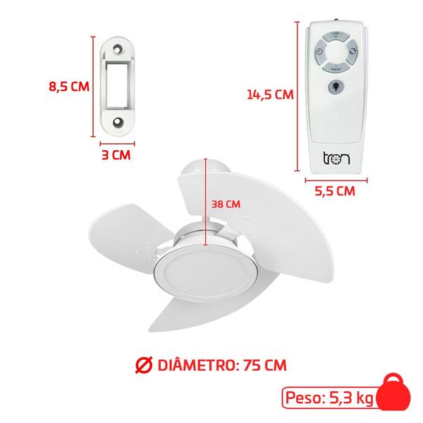 Imagem de Ventilador De Teto Aventador Led Com Controle Remoto Compatível Com Alexa