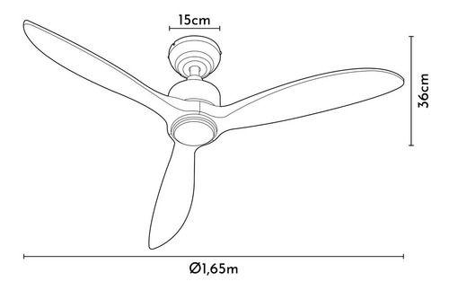 Imagem de Ventilador De Teto Bivolt Metal E Madeira 165cm Sem Luz