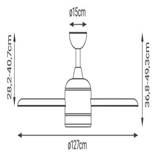 Imagem de Ventilador De Teto Com Controle Remoto 127Cm Madeira Bivolt