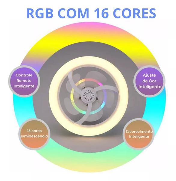 Imagem de Ventilador de Teto com LED Colorido e Aromas