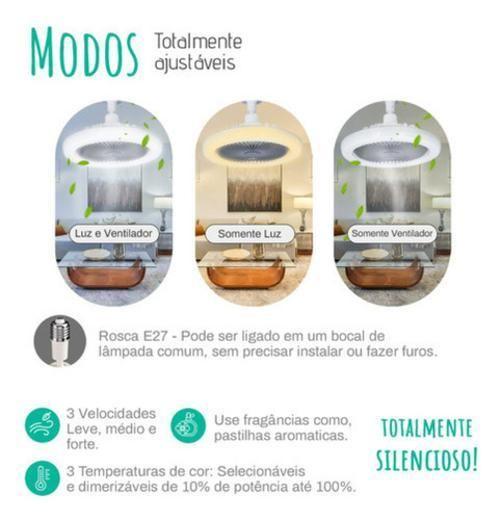 Imagem de Ventilador De Teto Com Luminaria E Controle Remoto