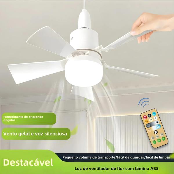 Imagem de Ventilador de Teto com Luz e Controle Remoto - 30W - Ajustável