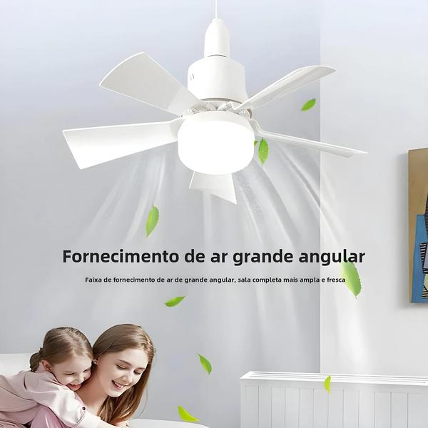 Imagem de Ventilador de Teto com Luz e Controle Remoto - 30W - Ajustável