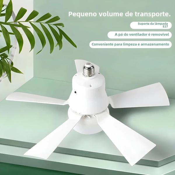 Imagem de Ventilador de Teto com Luz e Controle Remoto - 30W - Ajustável