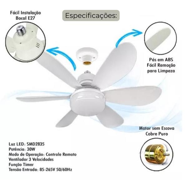 Imagem de Ventilador de Teto: Controle Remoto para um Ambiente Livre de Fios