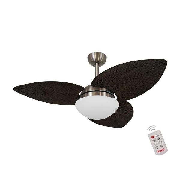 Imagem de Ventilador de Teto Dormamu Bronze 3 Pás Palmae Tabaco 127V com Controle