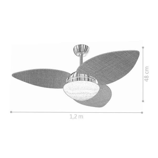 Imagem de Ventilador de Teto Dormamu Bronze 3 Pás Rádica Freijó 220V com Controle