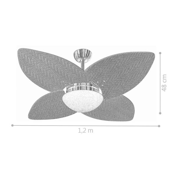 Imagem de Ventilador de Teto Dormamu Café 4 Pás Tabaco 127V com Controle