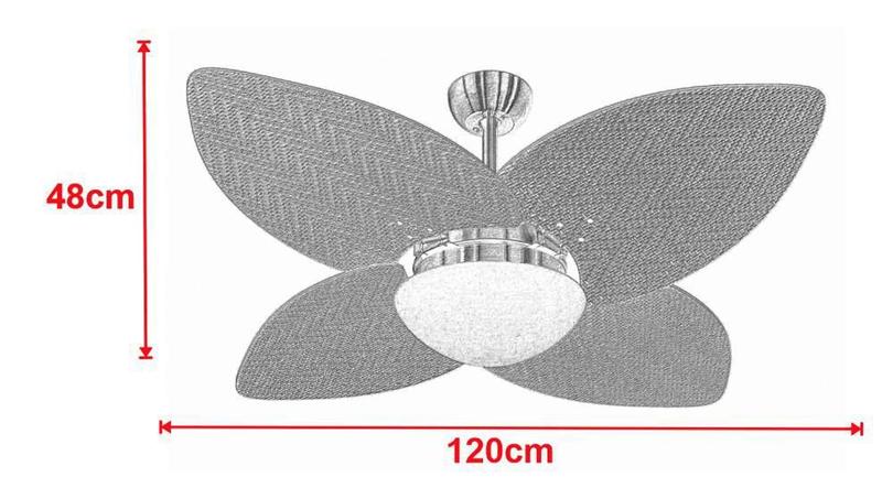 Imagem de Ventilador De Teto Dunamis Marrom 4 Pás Rádica Imbuia 220V