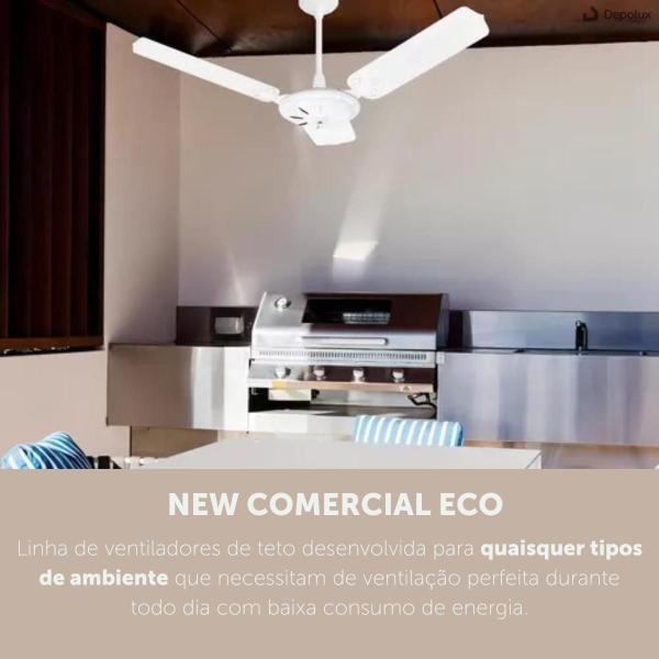 Imagem de Ventilador De Teto Industrial New Comercial Eco com 3 Pás Branco Venti-Delta 