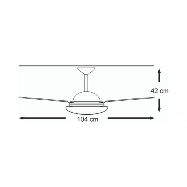 Imagem de Ventilador de Teto Infinity Child Led 3000K Azul 3 Pás 110V 2014