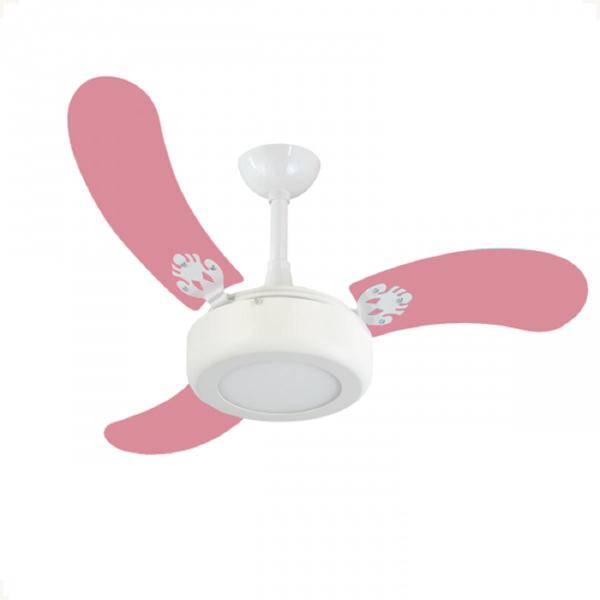 Imagem de Ventilador de Teto Infinity Child Led 3000K Rosa 3 Pás 110V 2014 + Controle