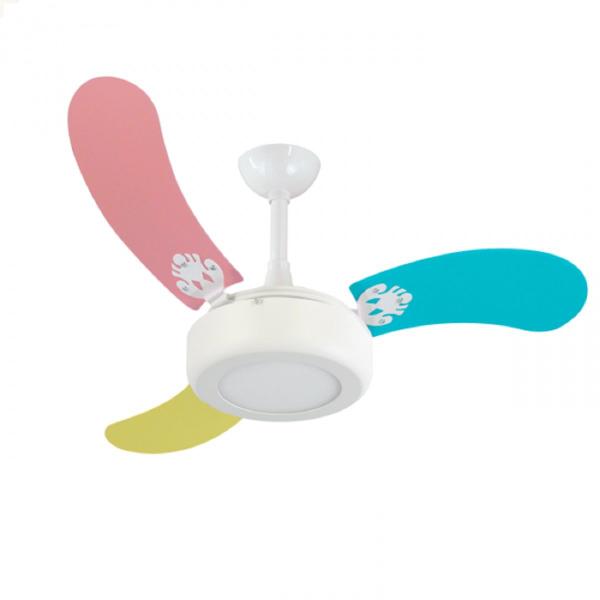 Imagem de Ventilador de Teto Infinity Child Led 3000K Tricolor 3 Pás 220V 2014 + Controle