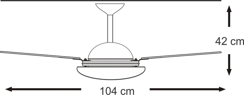 Imagem de Ventilador de Teto Infinity Evolution LED 3000K Marrom/Tb 3P MDF 110V 1052-E