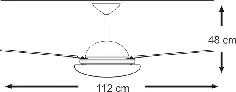 Imagem de Ventilador de Teto Infinity Extra Prata Es 3 Pás Rattan Tabaco 110V 1022