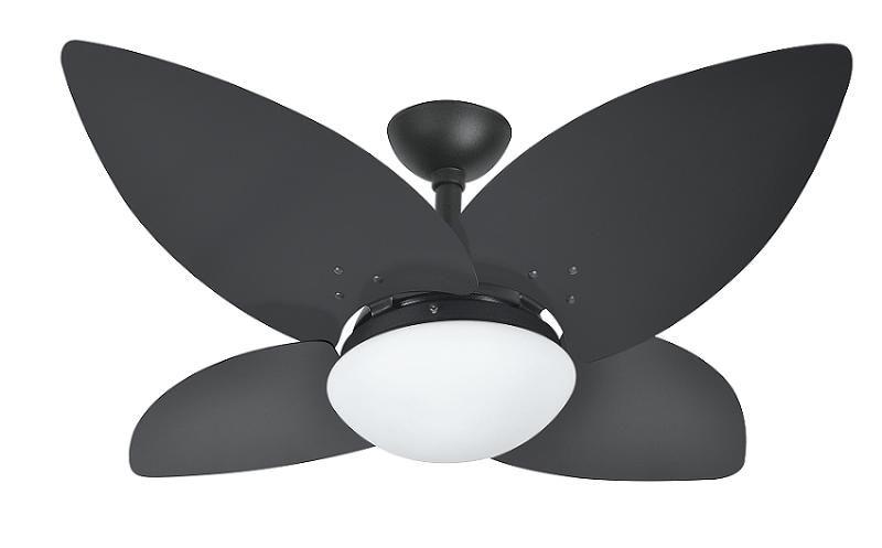 Imagem de Ventilador de Teto Infinity Lótus Preto 4 Pás Pretas 220V+Controle 1025