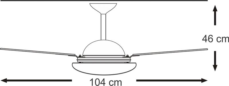 Imagem de Ventilador de Teto Infinity Max Escovado 3 Pás MDF Tabaco 110V 1007